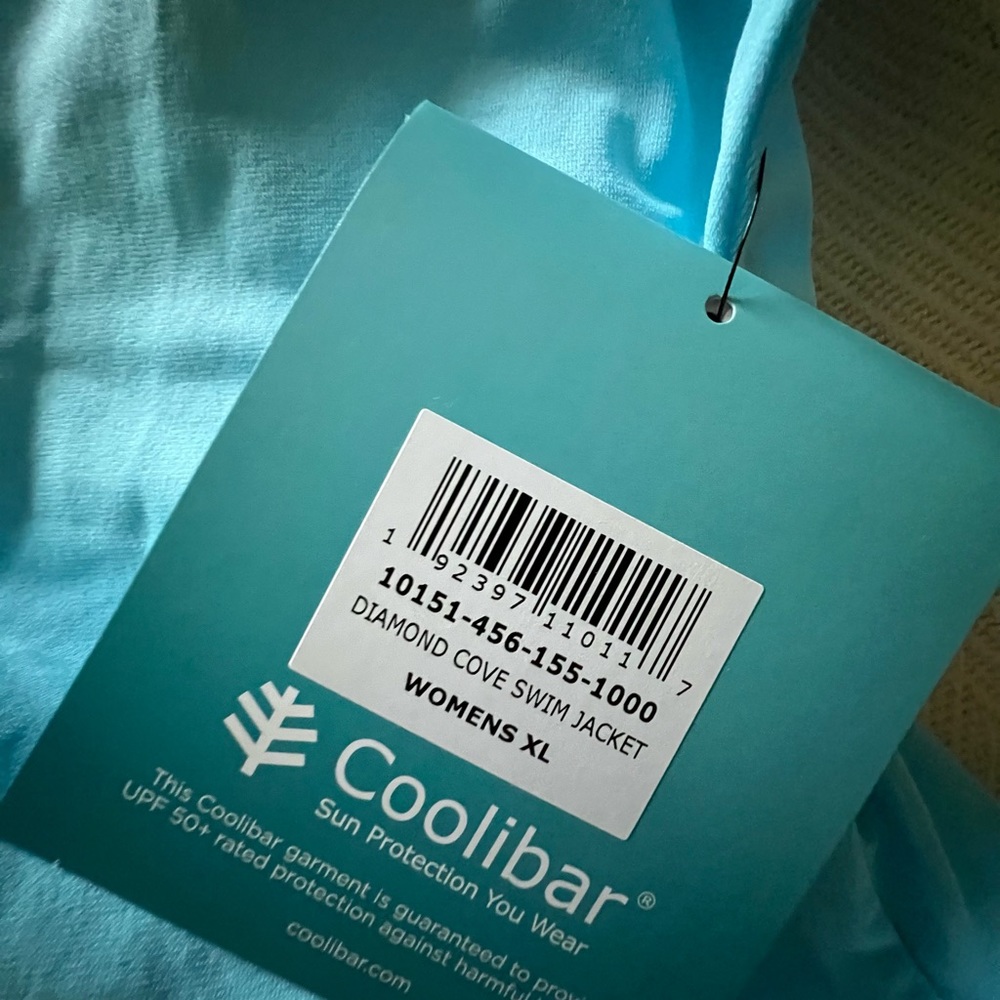 NWT Coolibar Diamond Cove Swim Jacket XL